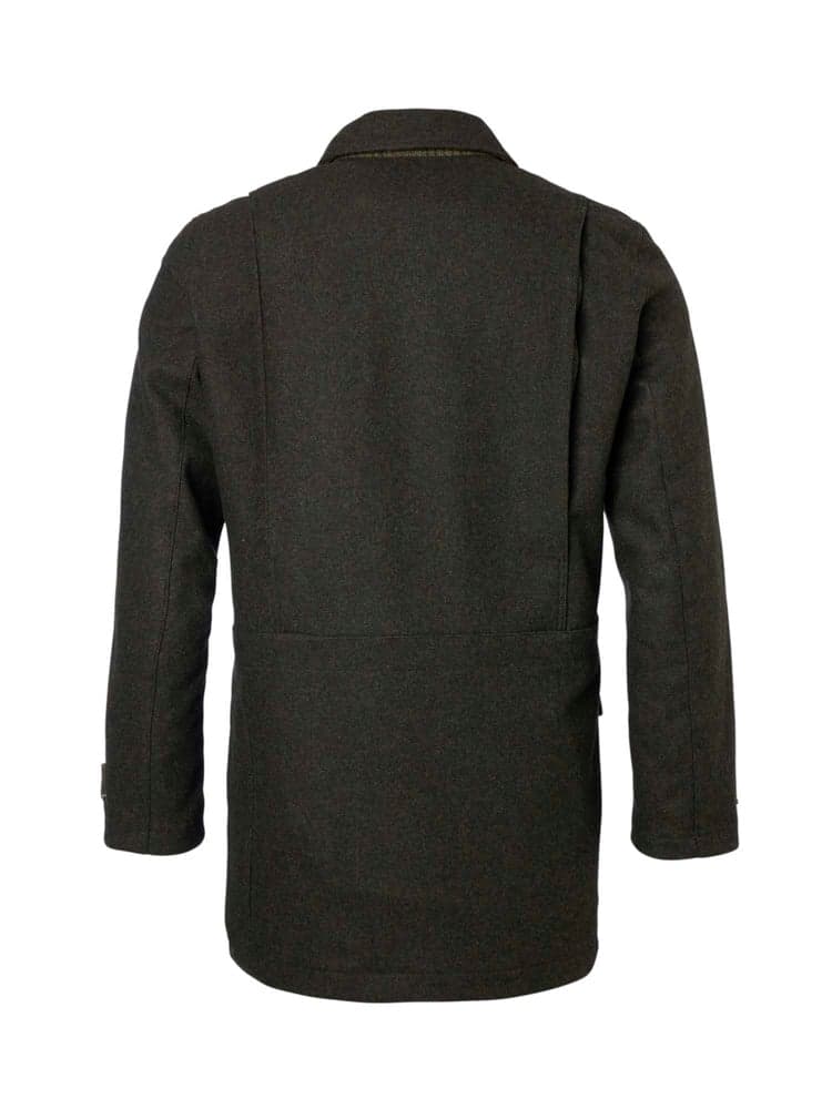 Burley Chevalite Wool Coat Men Dark Green Melange, view: 2