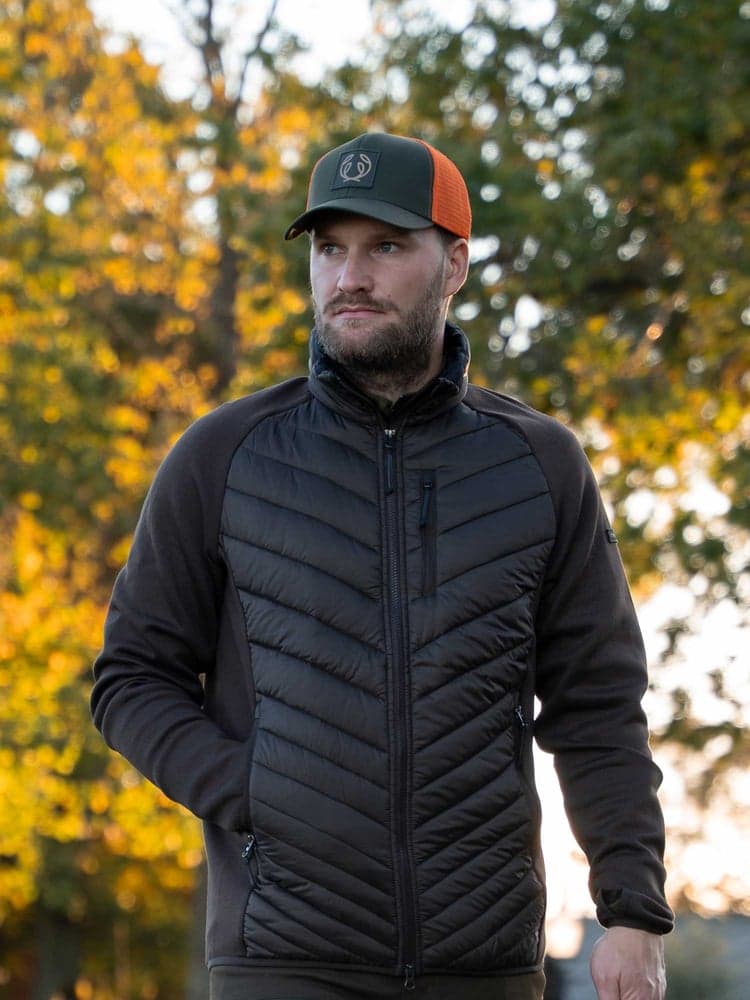 Hunter Hybrid Jacket Men Leather Brown, view: 1