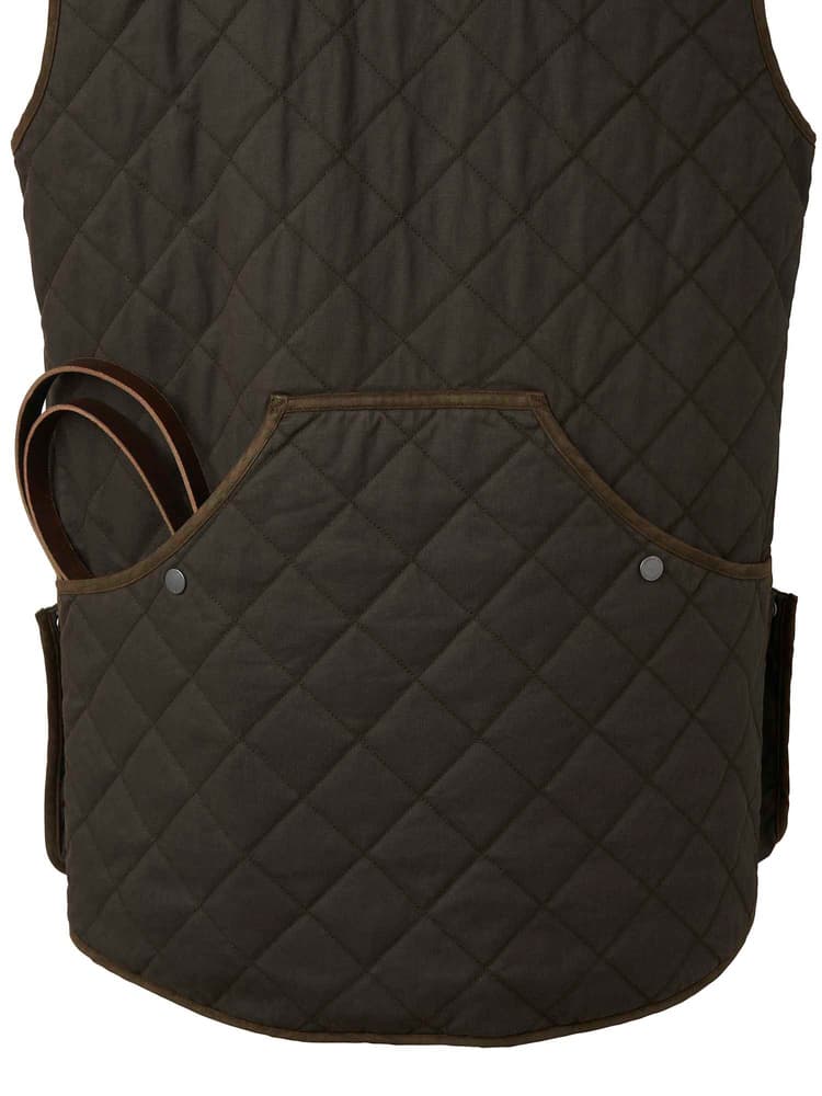 Vintage Original Shooting Vest Men Leather Brown, view: 3