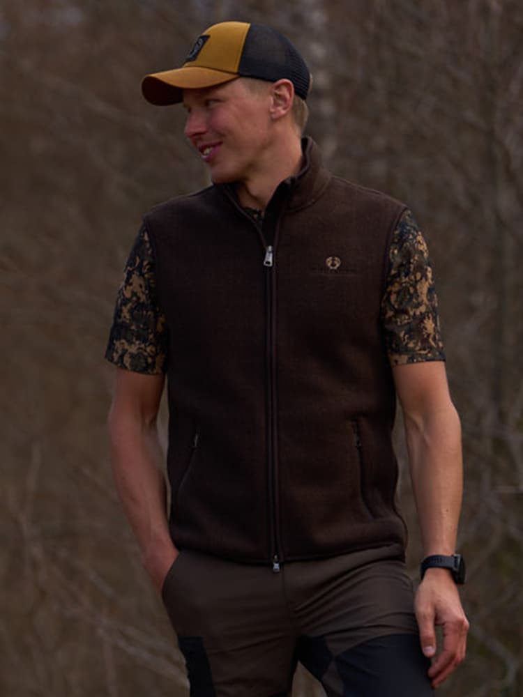 Mainstone Fleece Vest Men Brown, view: 1