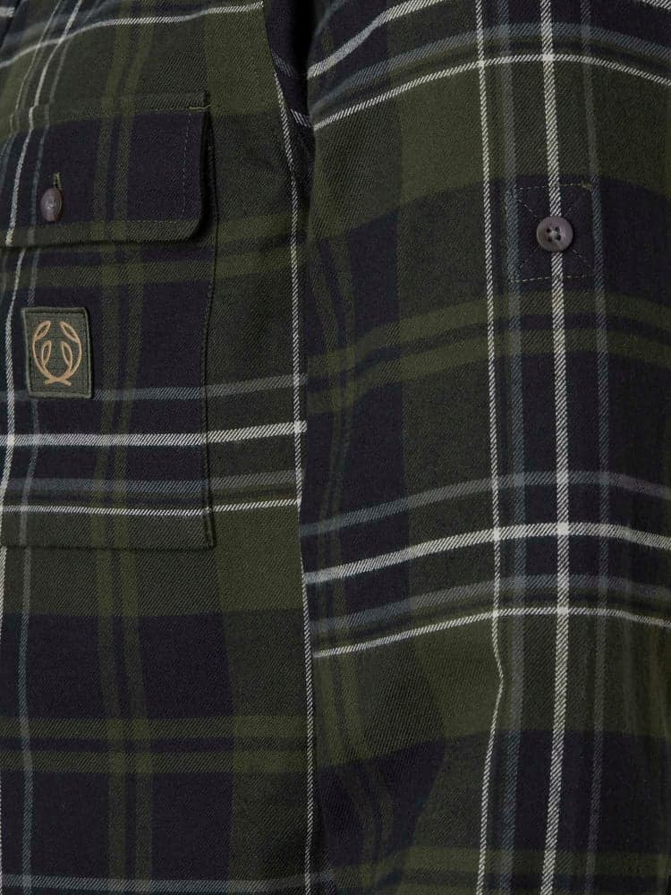Heron Flannel Shirt Men October Green Checked, view: 5