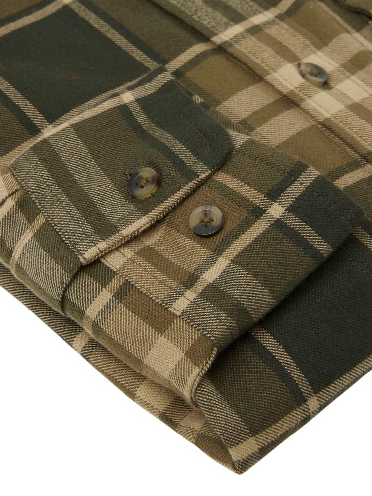 Heron Flannel Shirt Men Evergreen Checked, view: 5