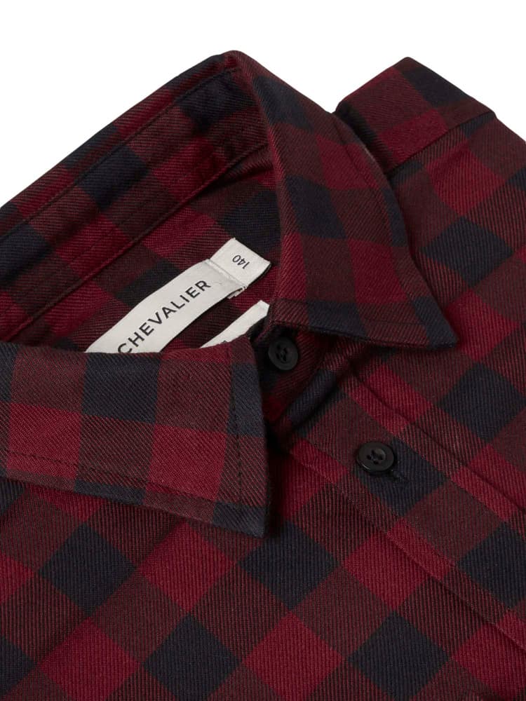 Ferret Flannel Shirt Junior Berry Red Checked, view: 6