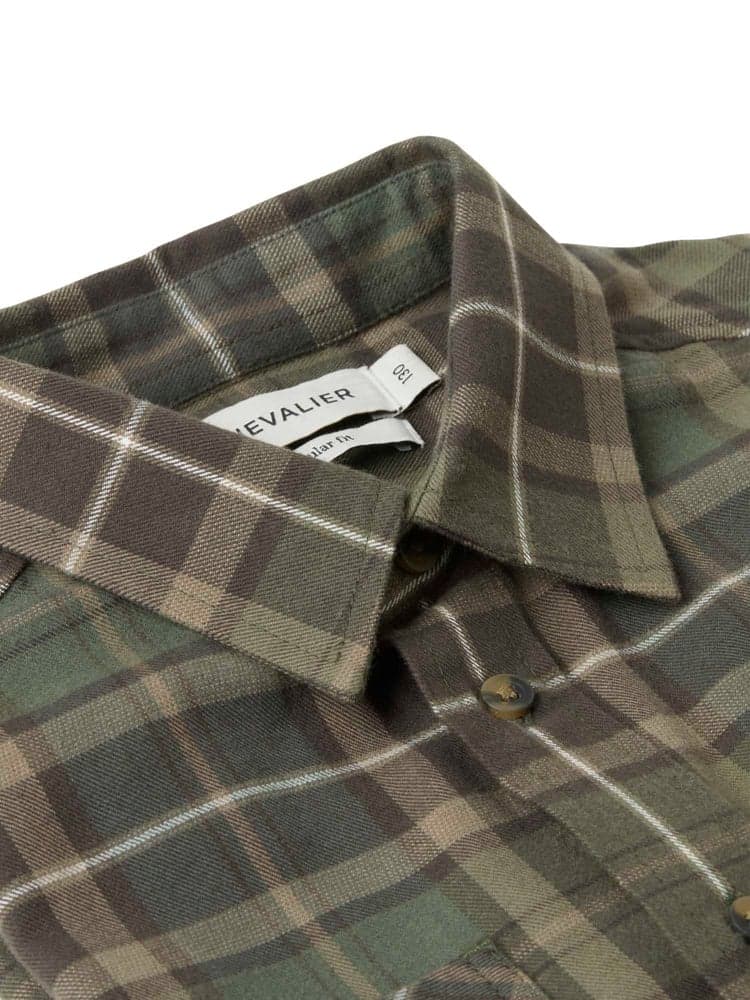 Teal Light Flannel Shirt Junior Hemlock Green Checked, view: 2