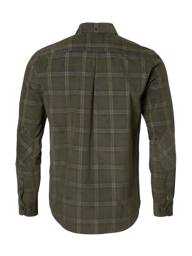 Walton Light Cord Shirt Men Hunter Green Checked, view: 1