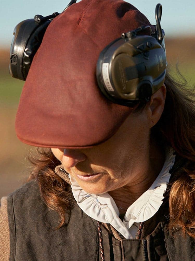 Torre Waxed Cotton Sixpence Cap Burgundy, view: 3