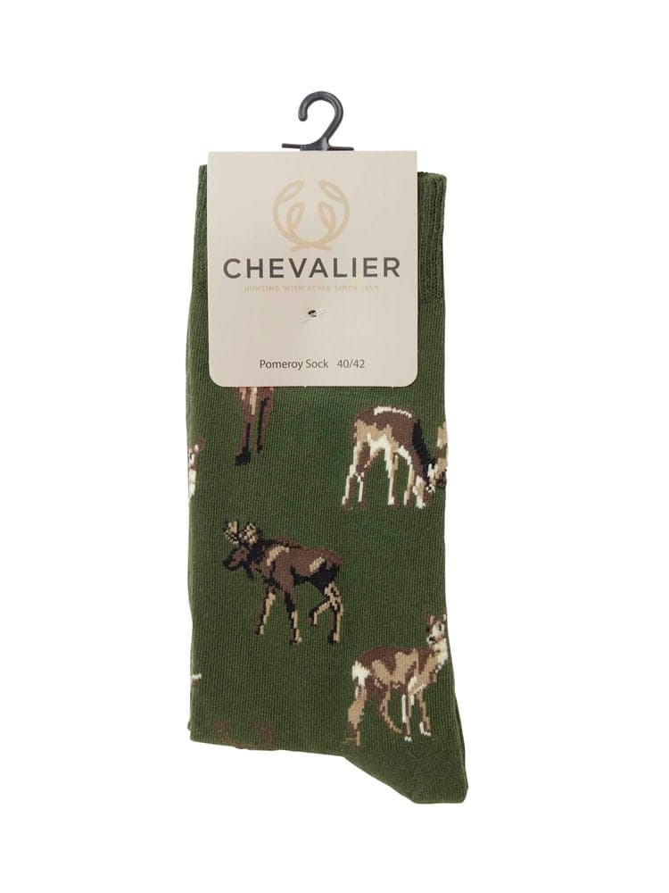Pomeroy Socks Rifle Green Deer, view: 1