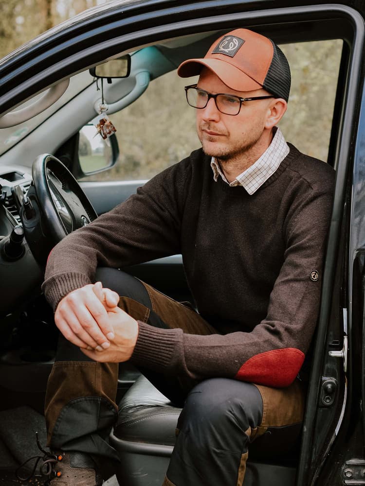 Wykin Wool Pullover Men Dark Brown, view: 1