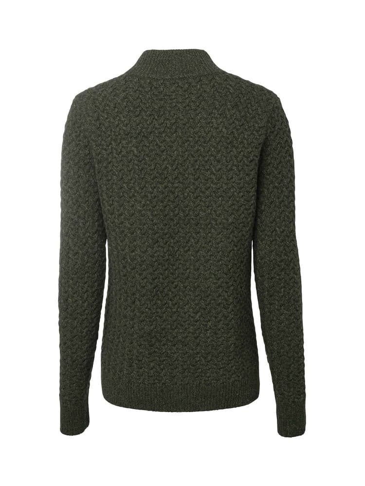 Minley Mockneck Wool Pullover Women Dark Green, view: 2