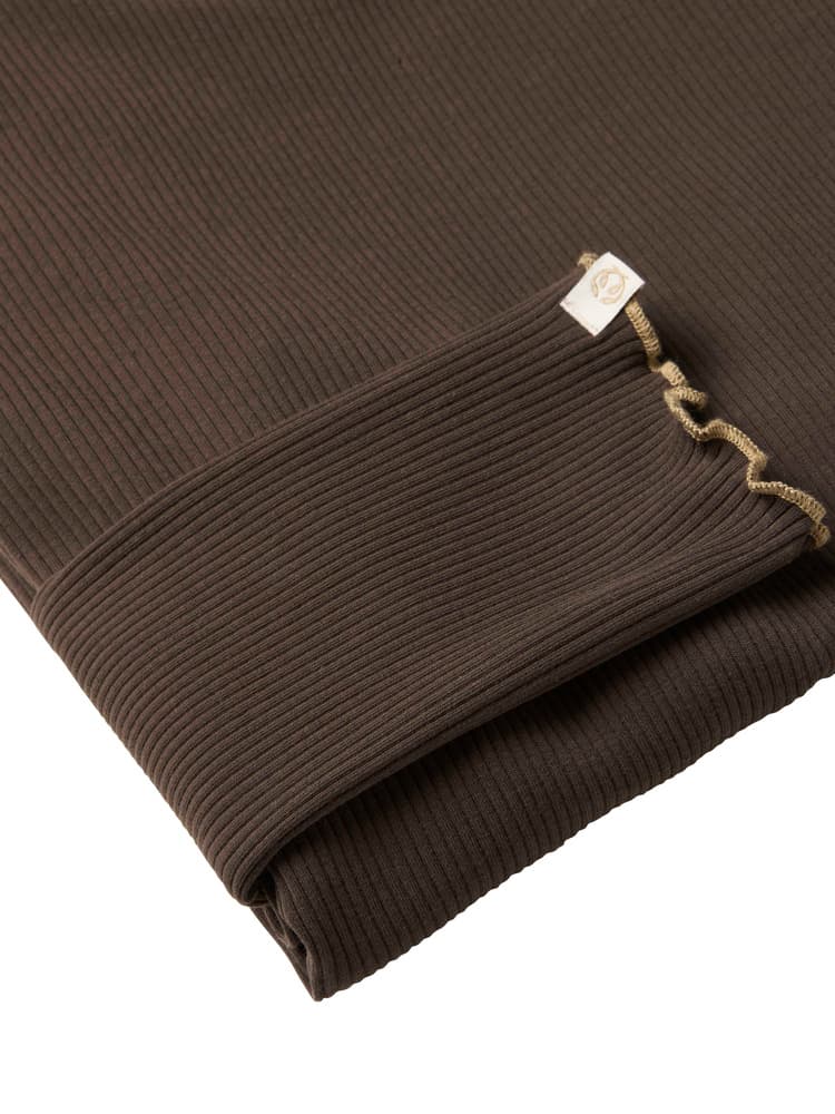 Kelly Longsleeve Top Women Leather Brown, view: 3