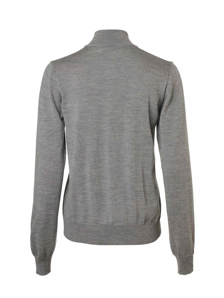 Blaise Buttoned Merino Pullover Women Smoked Grey, view: 2