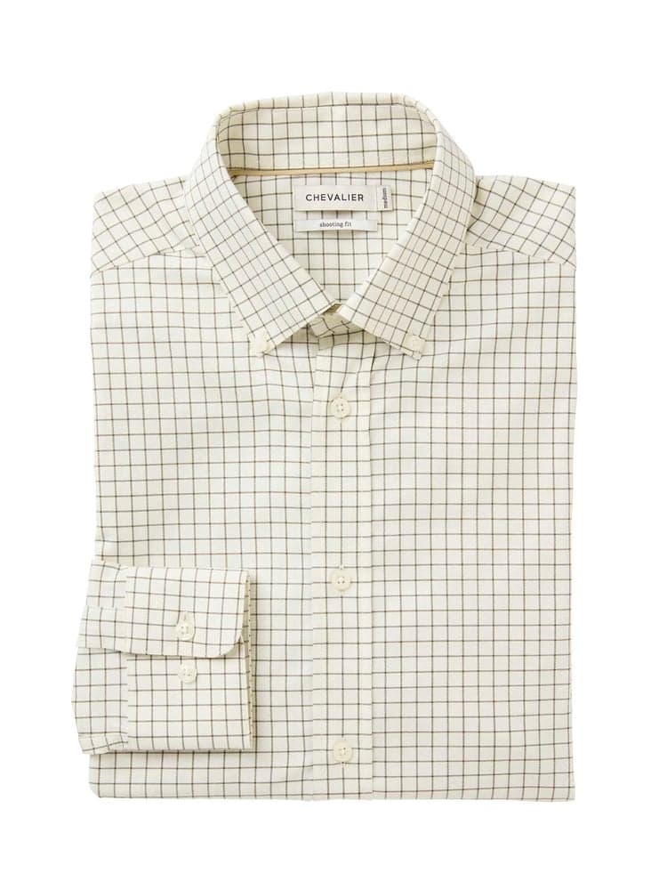 Baron Shooting Fit Stretch Shirt Men Highland Green Tattersall, view: 4