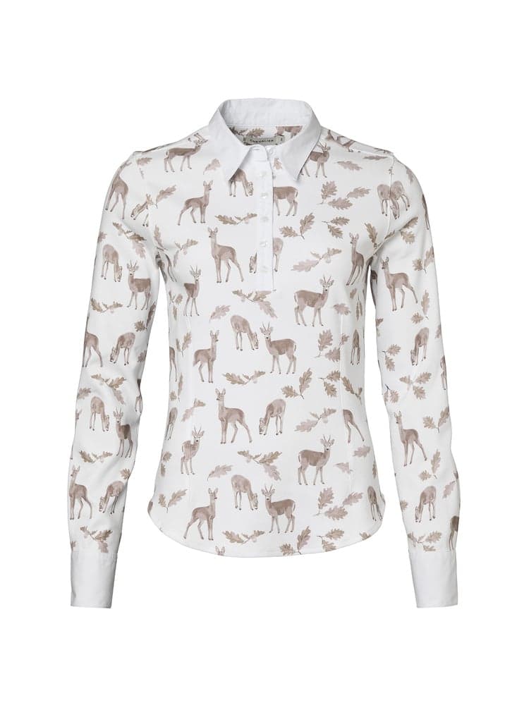 Leslie Half Placket Jersey Shirt Women Oh Deer Pink, view: 0