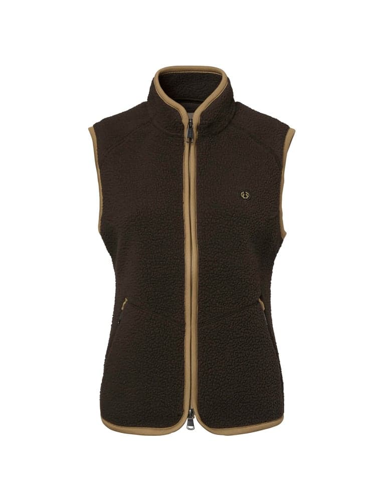 Pax Light Pile Vest Women Leather Brown, view: 0
