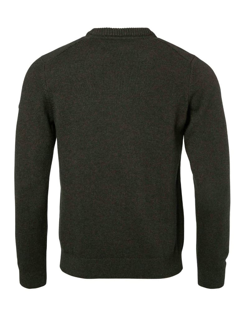 Milford O-Neck Wool Pullover Men Dark Green, view: 1