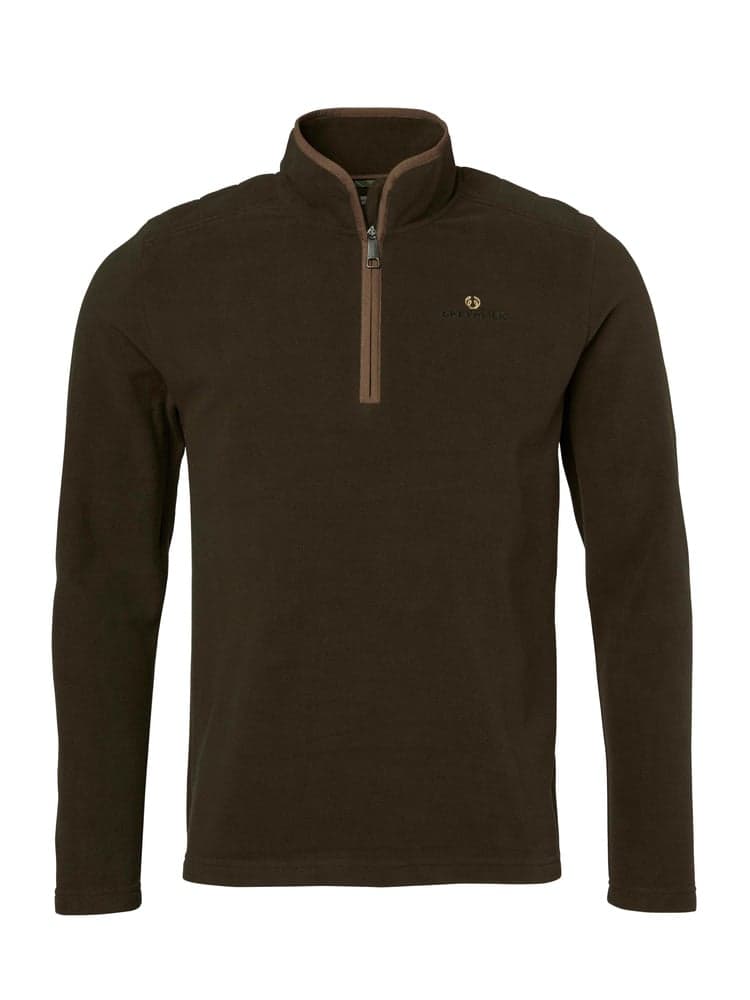 Beater Half Zip Fleece Pullover Men Dark Forest Green, view: 0