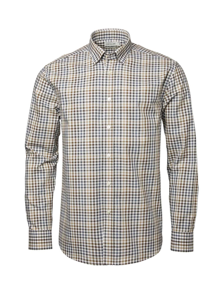 productCard.productImage: Belmont Regular Fit Shirt Men Leather Brown Checked